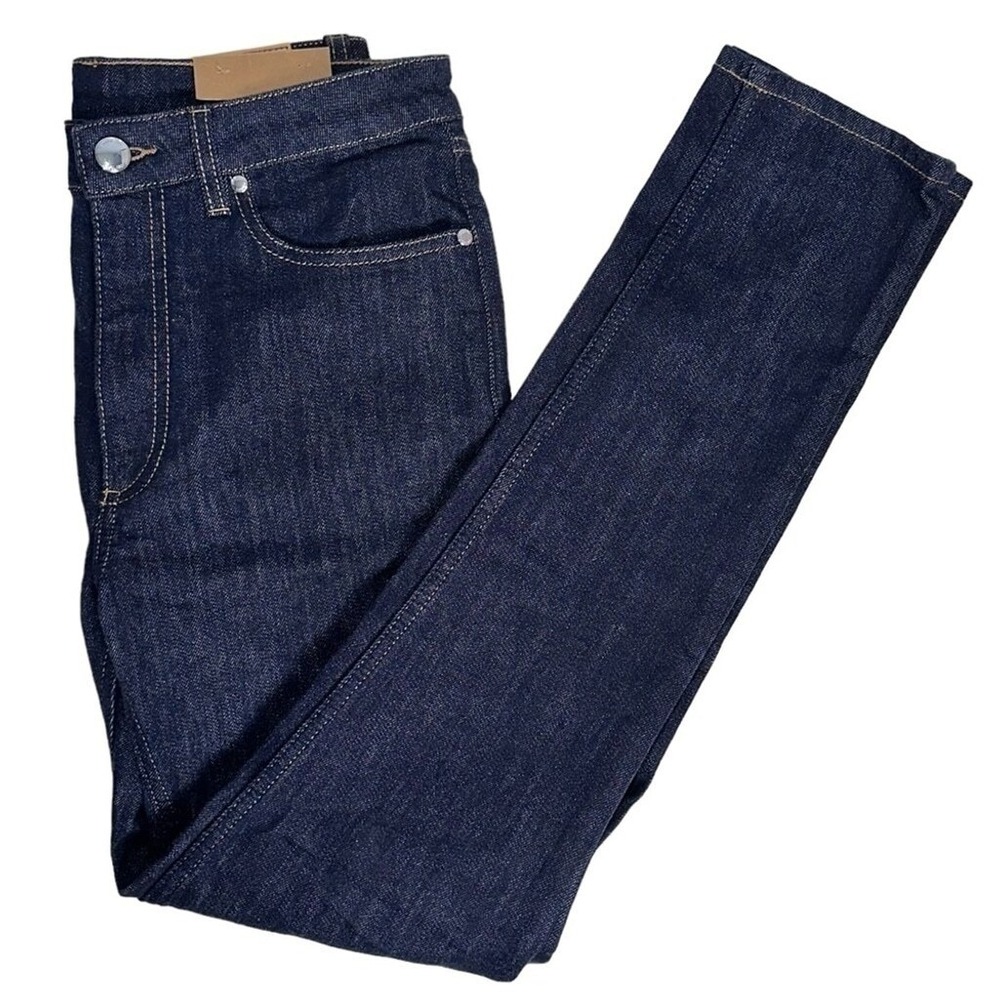 Burberry Womens Size 27 Skinny Mid Rise Dark Indigo Jeans $650 NWT